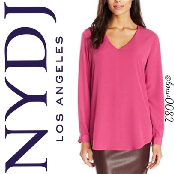 NYDJ Modern Tunic Long Sleeve Berry Tweed new - Picture 3 of 5